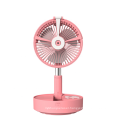 H9 USB Humidifying Water Spray Fan Portable Folding Retractable Fan with Desk Lamp Telescopic Night Light